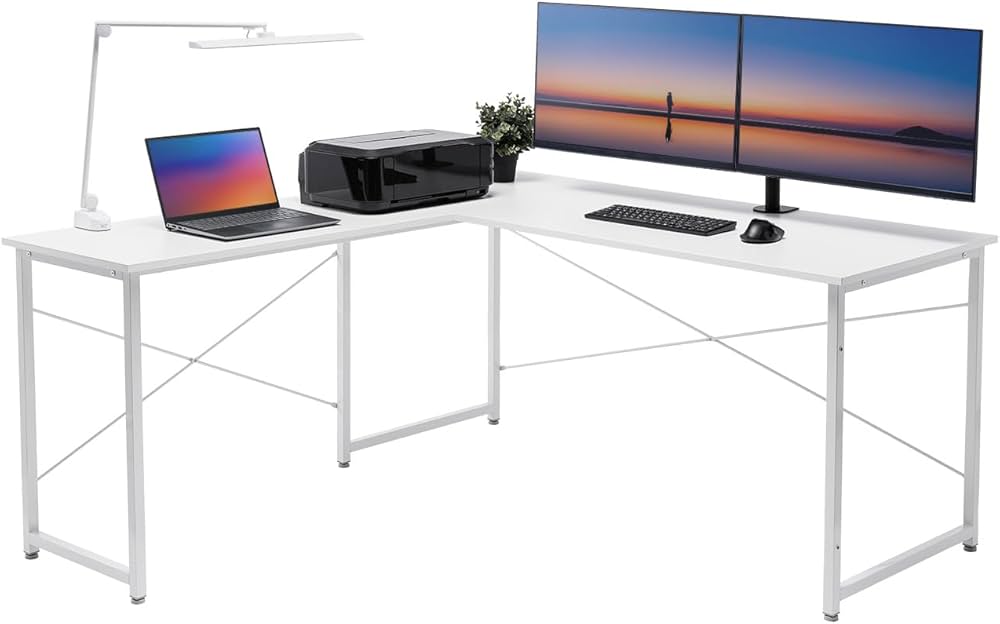 【幅100cm】デスク l字 パソコンデスク 白 おしゃれ【ナチュラル】 Amazon | サンワダイレクト L字デスク パソコンデスク L字